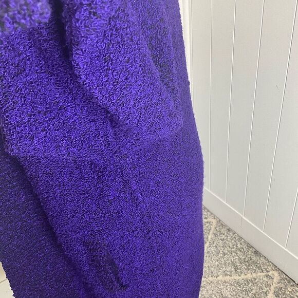 Vintage 80s Focal Point Women’s 1X 16W-18W Plus Acrylic Purple Cardigan Sweater - Picture 12 of 15
